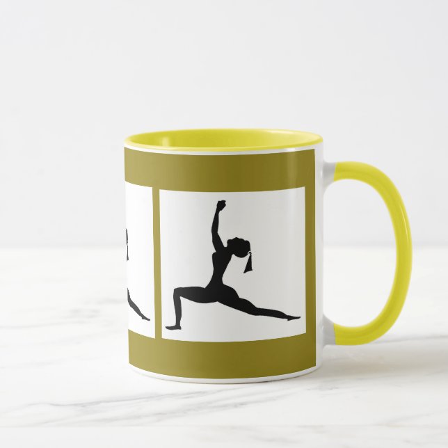 Caneca Yoga Design Combo Café Verde Amarelo (Direita)