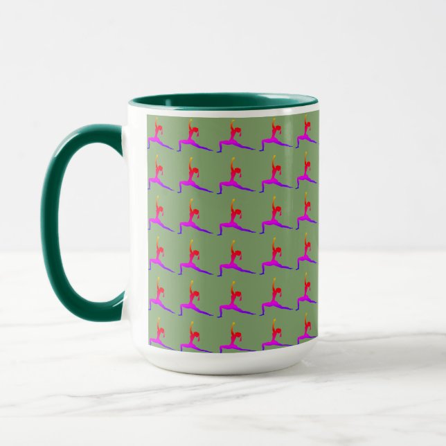 Caneca Yoga Design Combo de Diversão Verde (Esquerda)