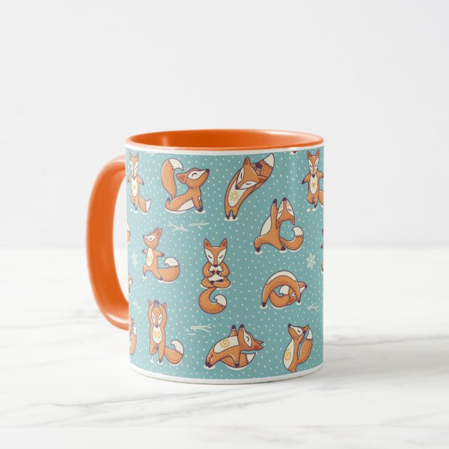Caneca Yoga Foxes (Frente Esquerda)