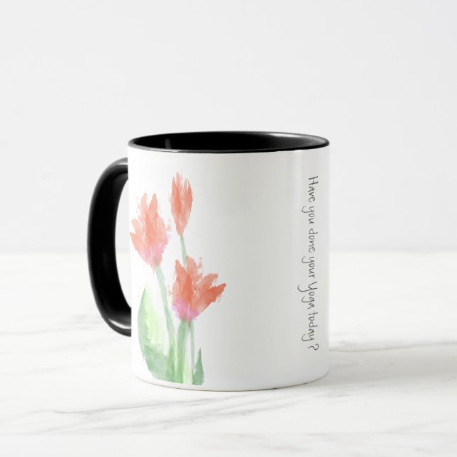 Caneca Yoga Red Tulips Mug (Frente Esquerda)