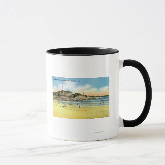 Caneca York Beach View of Young's Hotel and Union (Direita)