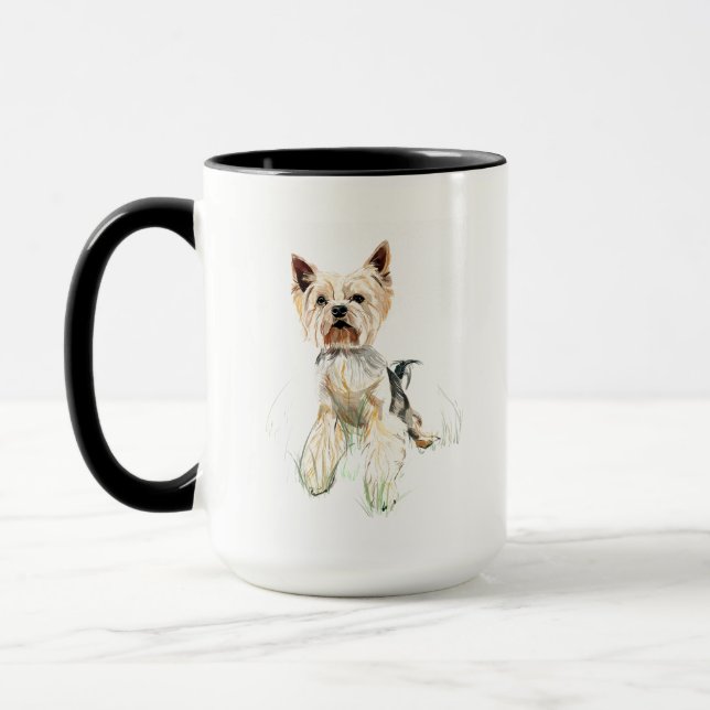 Caneca Yorkie – Yorkshire Terrier, Caneca de Café  (Esquerda)