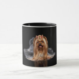 Caneca Yorkshire terrier no preto