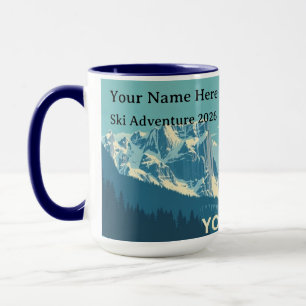 Caneca Yosemite Inverno Retro: Half Dome & Picos Nevados