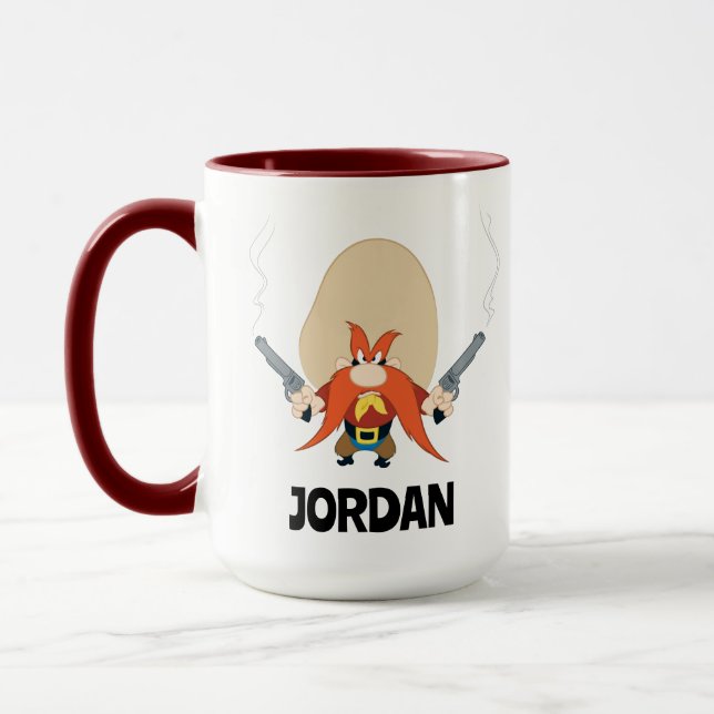 Caneca Yosemite Sam Back Off | Adicione seu nome (Esquerda)