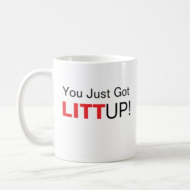 Caneca You Just Got Litt Up, Caneca de Café Suits, (Esquerda)