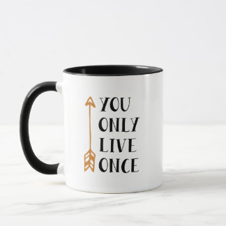 Caneca You Only Live Once – YOLO Arrow Design for T-Shirt