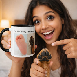 Caneca Your Baby vs My Baby Dog Paw Meme