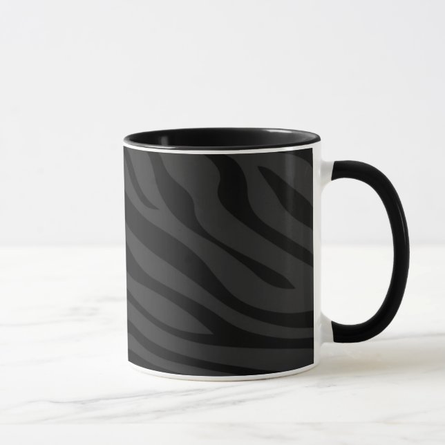 Caneca Zebbra listra o preto liso (Direita)