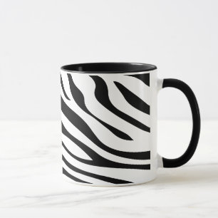 Caneca Zebbra listra preto e branco