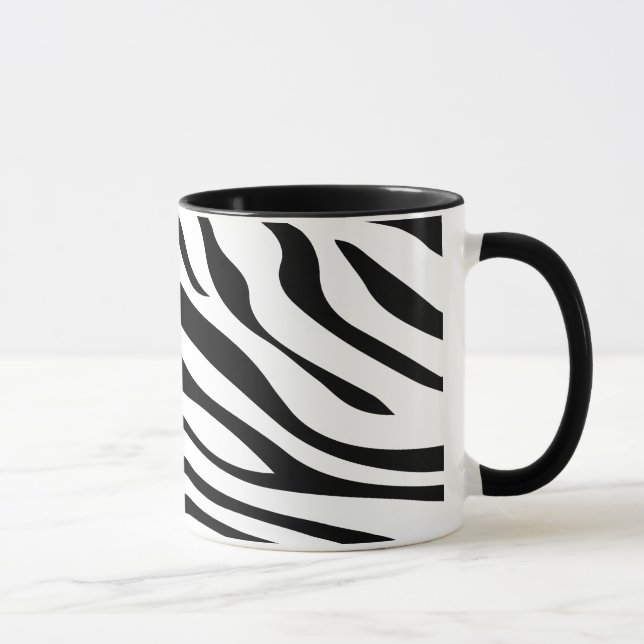 Caneca Zebbra listra preto e branco (Direita)