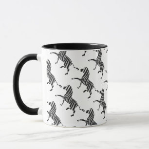 Caneca Zebra Black and Light Cinzas Silhouket