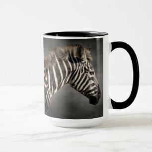 Caneca Zebra Black and White Animal Print Chic Modern