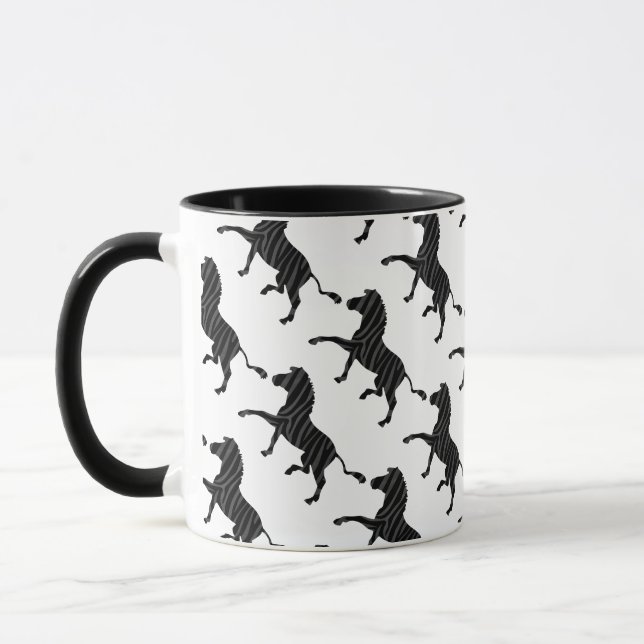 Caneca Zebra Black e Cinza Silhouter (Esquerda)