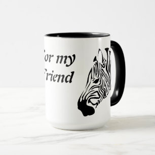 Caneca Zebra com Twisted Black Stripes