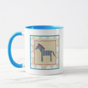Caneca Zebra Cutout no Fundo de Creme