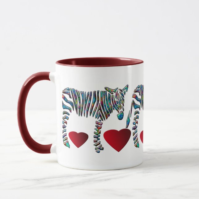 Caneca Zebra do arco-íris (Esquerda)