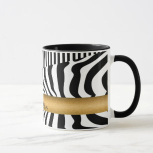 Caneca Zebra e listras nomeadas