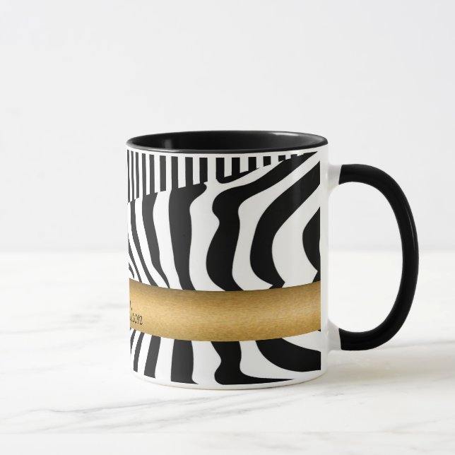 Caneca Zebra e listras nomeadas (Direita)