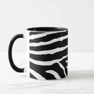 Caneca Zebra em preto e Dourado