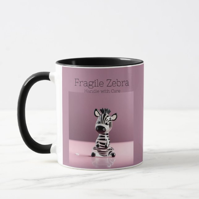 Caneca Zebra Frágil: Lidar com Mug Cuidadoso (Esquerda)
