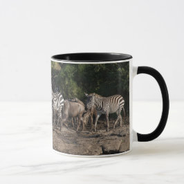 Caneca Zebra Herd em Arranjo Natural Presente Interior Ne
