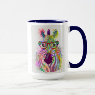 Caneca Zebra Rainbow Splash