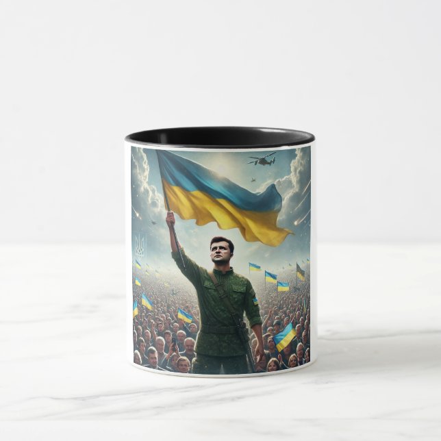 Caneca Zelenskyy comanda as Pessoas da Ucrânia (Centro)
