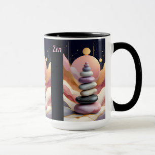 Caneca Zen Spiritual Stones Equilibrar Cosmos Art