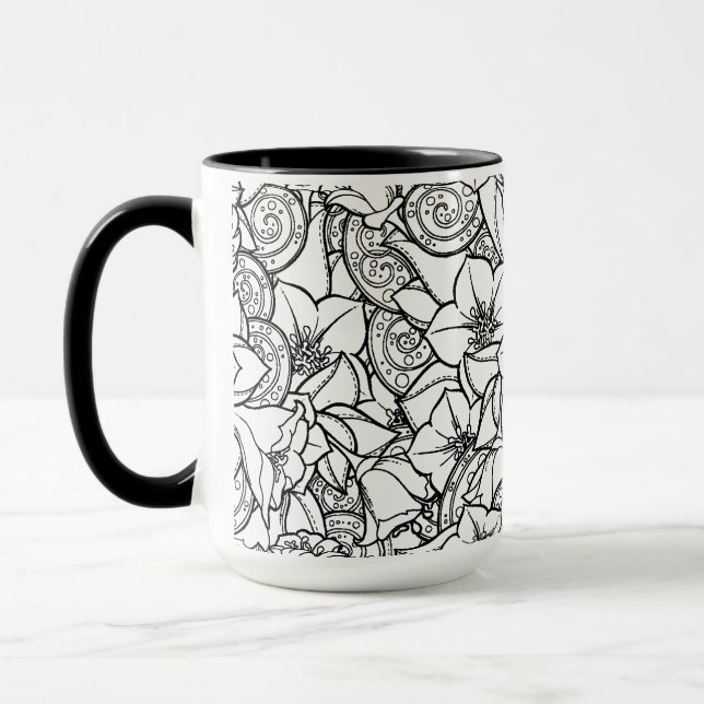 Caneca Zendoodle florido (Esquerda)