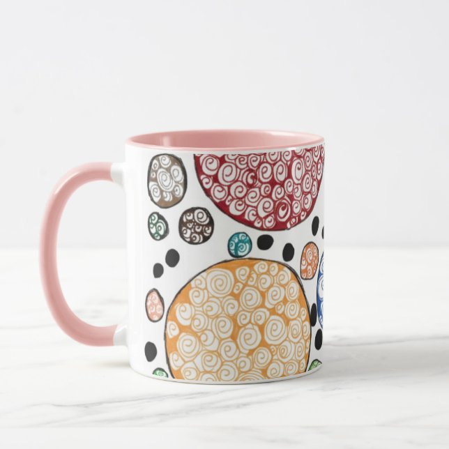 Caneca Zentangle circles pattern (Esquerda)
