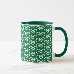 Caneca Ziguezague floral verde
