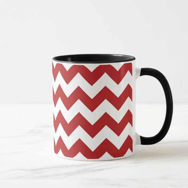Caneca Zigzag vermelho e branco (Direita)