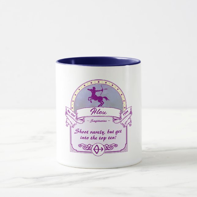 Caneca Zodiac | Sagitário Sinal púrpura (Centro)