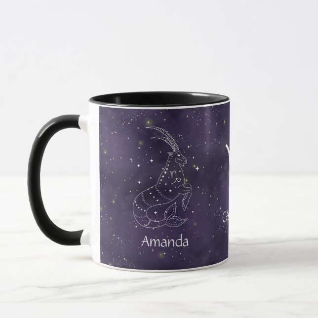 Caneca Zodiac - Sinal Capricórnio Cama Personalizável (Esquerda)