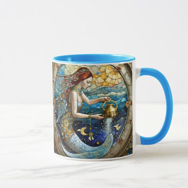 Caneca Zodíaco - Aquário A Sereia Da Água (Direita)