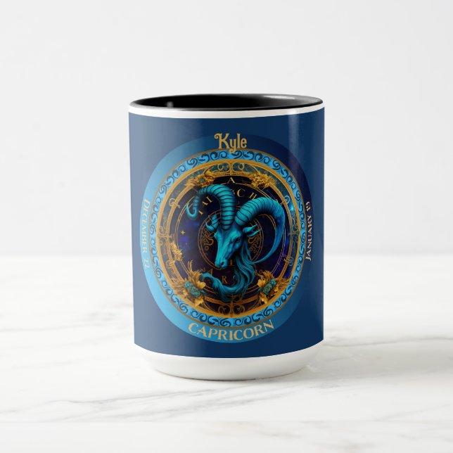 Caneca Zodíaco Capricórnio com Nome Café (Centro)