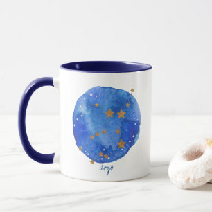Caneca Zodíaco da constelação do céu nocturno da agua