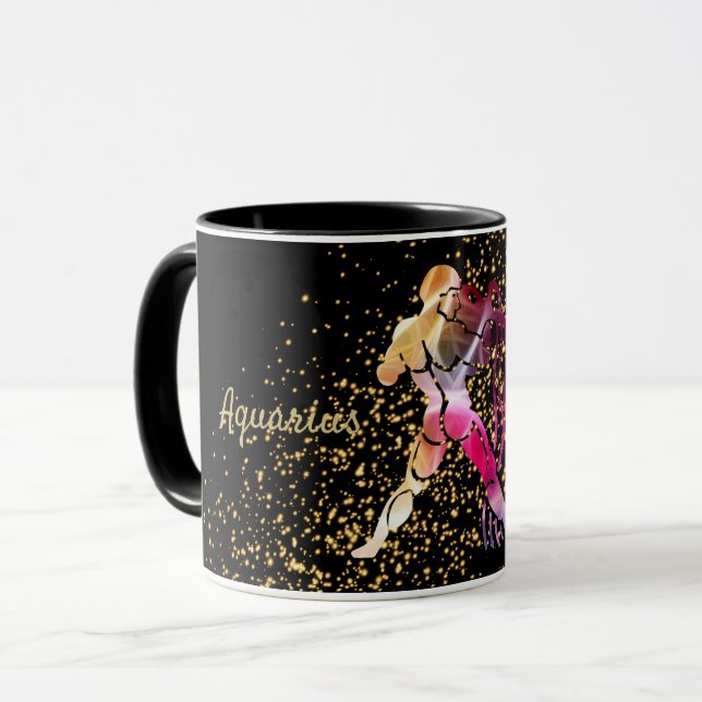 Caneca Zodíaco do Aquário (Frente Esquerda)