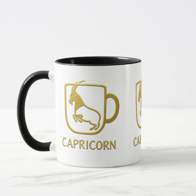 Caneca Zodíaco Dourado de Capricórnio | (Esquerda)