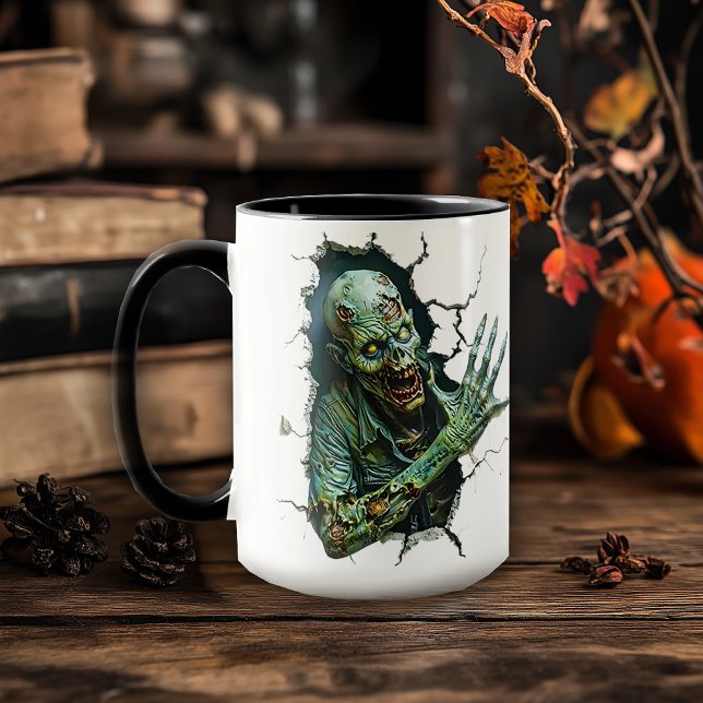 Caneca Zombie Breakthrough - Café do horror arrepiante (Criador carregado)