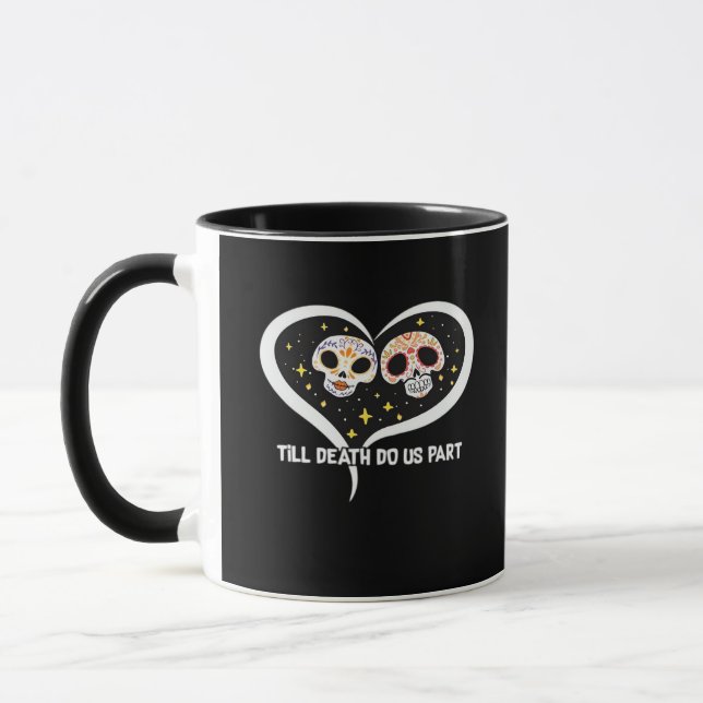 Caneca Zombie Em Graveyard - Até Que A Morte Nos Faça Par (Esquerda)