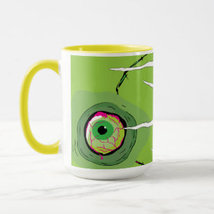 Caneca Zombie Eyeball Pudles Divertido