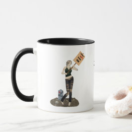 Caneca Zombie Pin Up Girl Protest II Coffee Mug