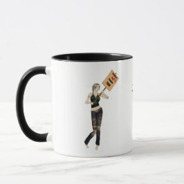 Caneca Zombie Pin Up Girl Protesto Eu Café Mug