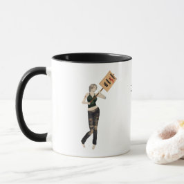 Caneca Zombie Pin Up Girl Protesto Eu Café Mug