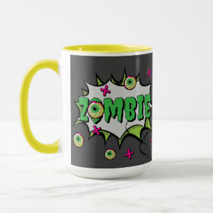 Caneca Zombie Pop Art Engraçado