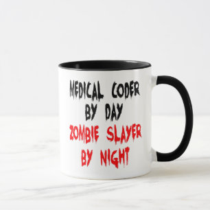 Caneca Zombie Slayer Medical Coder