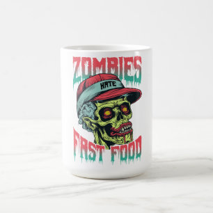 Caneca Zombies Fast Food Xícara de Café Divertid