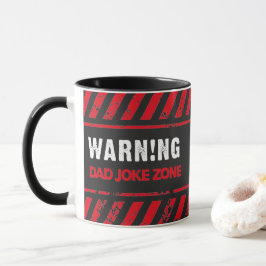 Caneca Zona de Piada do Pai de Precaução do Design de tex